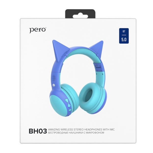 Наушники беспроводные PERO BH03, синие